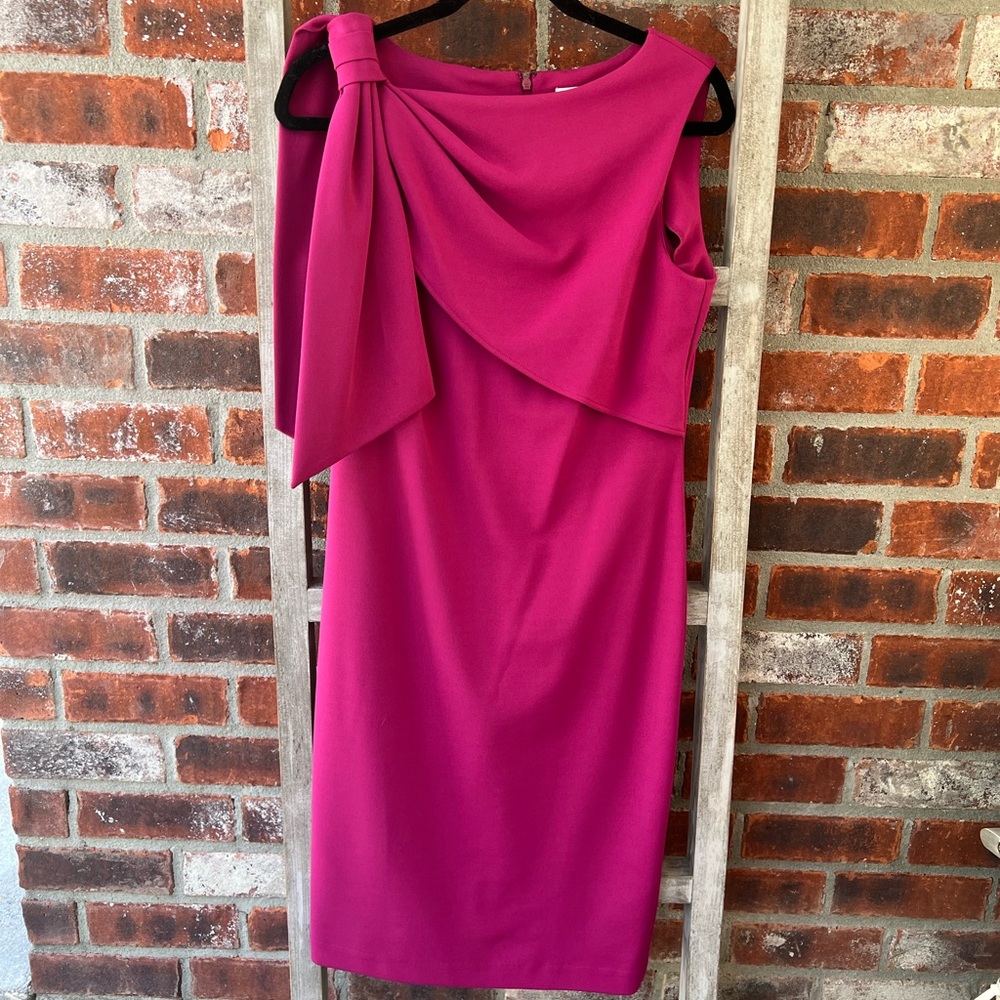 Calvin Klein Fuchsia Asymmetrical Dress